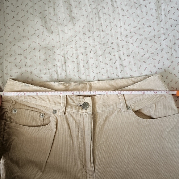Tan Corduroy High Waisted Straight Leg Pants - Picture 5 of 8